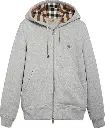 Burberry check detail hooded sweatshirt.webp